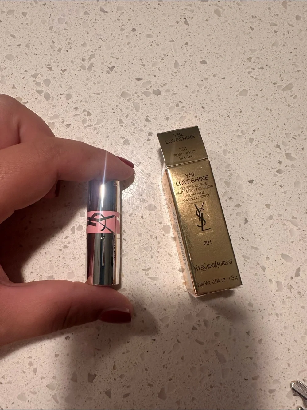 Yves Saint Laurent YSL LoveShine Lipstick - 201 Rosywood Blush mini